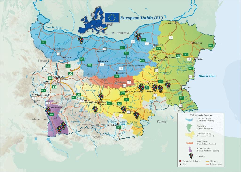 harta e bullgarisë verë