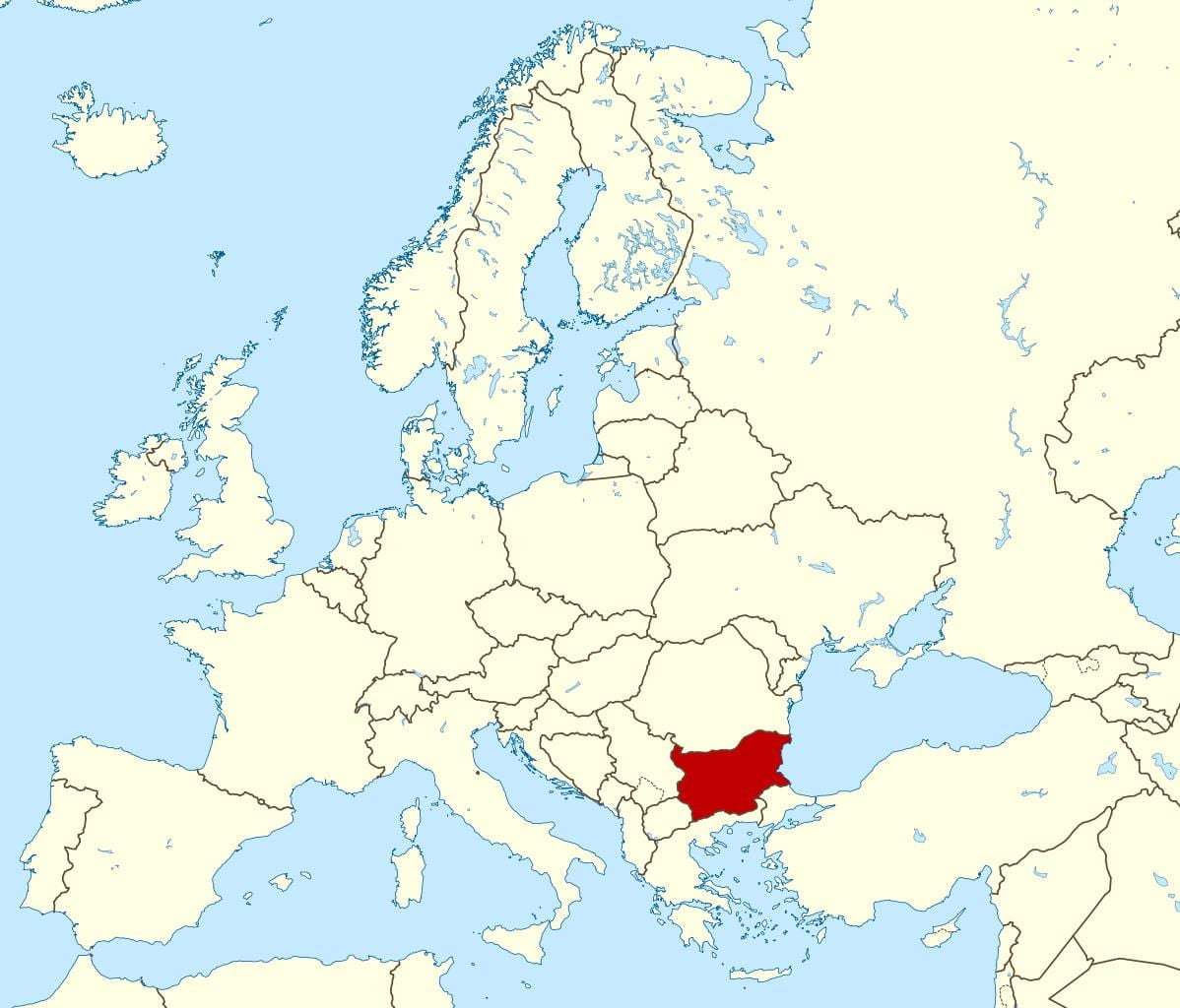 hartë të botës duke treguar Bullgari