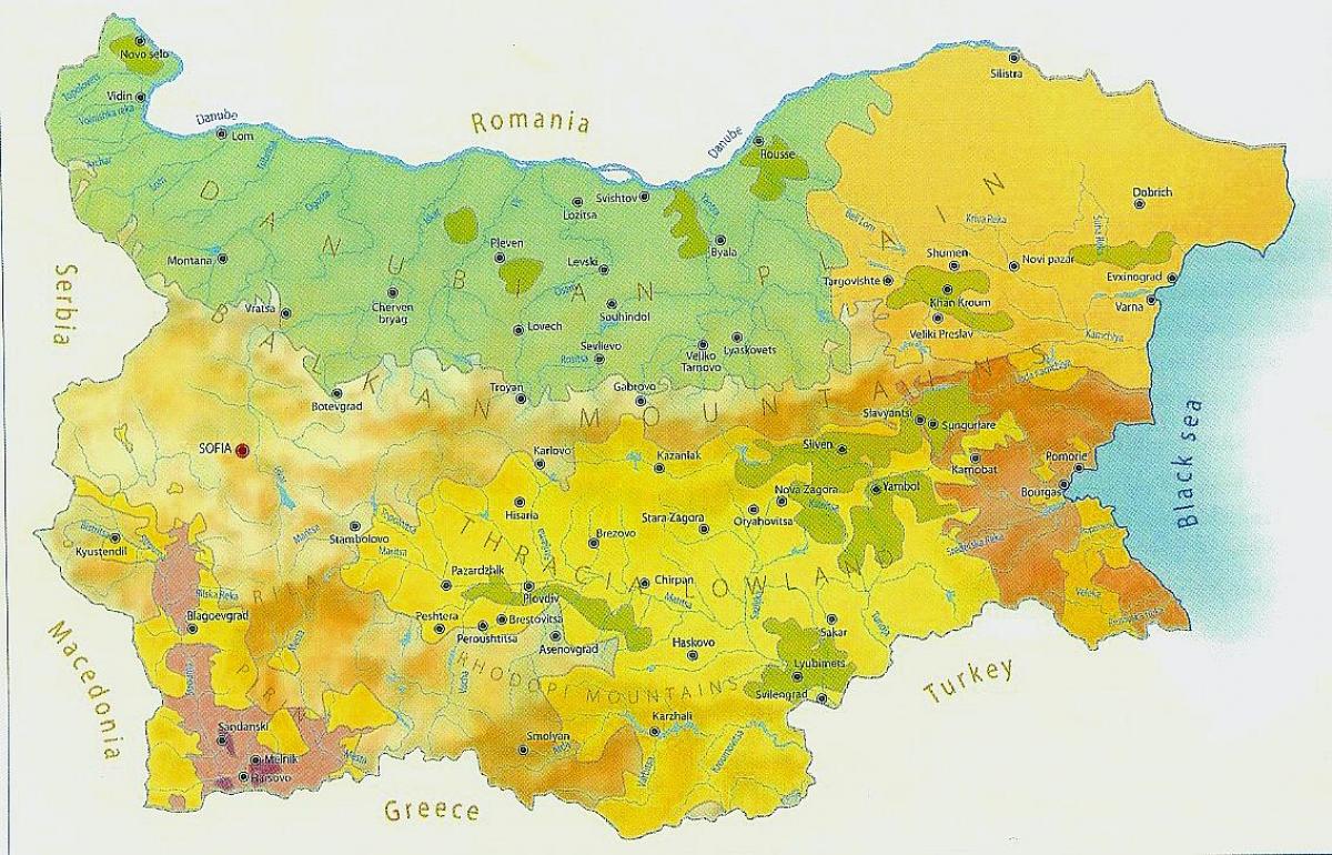 harta e Bullgarisë klimës