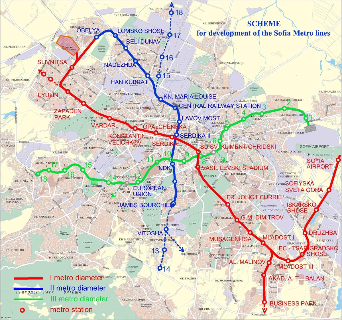 harta e Bullgarisë metro