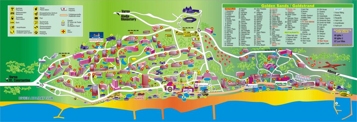 golden beach Bullgari hartë