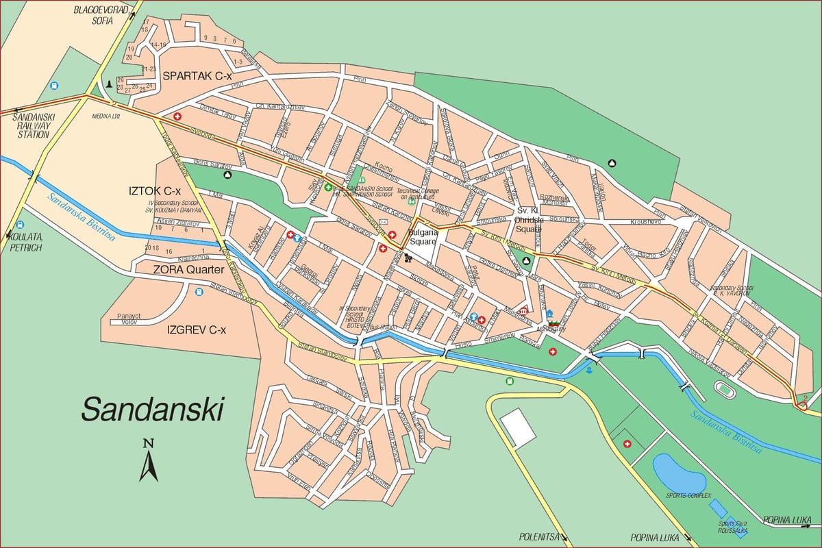 harta e sandanski Bullgari
