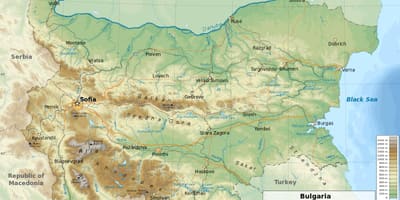 Harta e Bullgarisë gjeografi