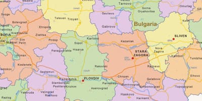 Harta e politike Bullgaria