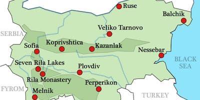 Harta e bullgarisë manastiret