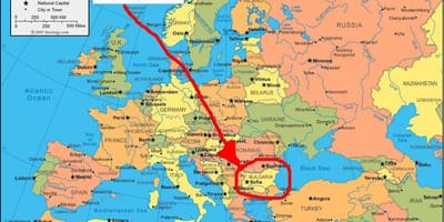 Harta Bullgari vendet fqinje