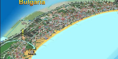 Harta e kakao plazh Bullgari